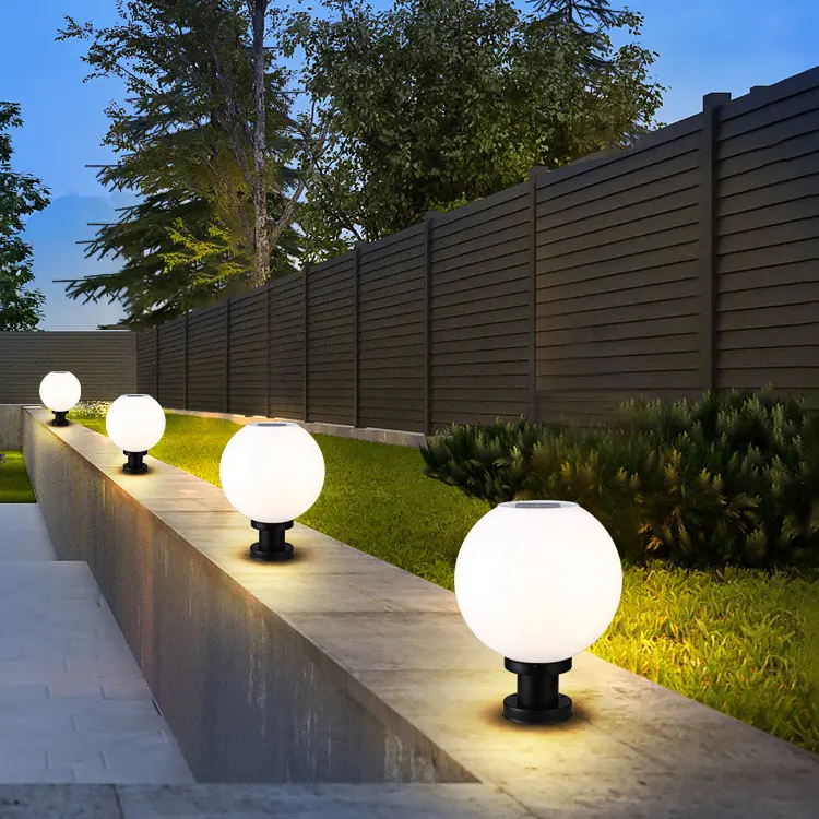 Smart Three-Color Remote-Controlled Solar Pillar Light , Courtyard Landscape Light