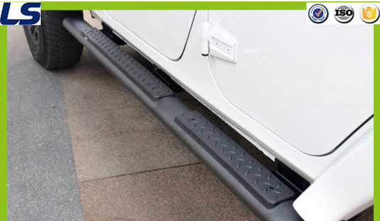 Black Steel for Jeep Wrangler Sahara Tubular Running Board Side Step for 2/4 Door 2007-Present Jk