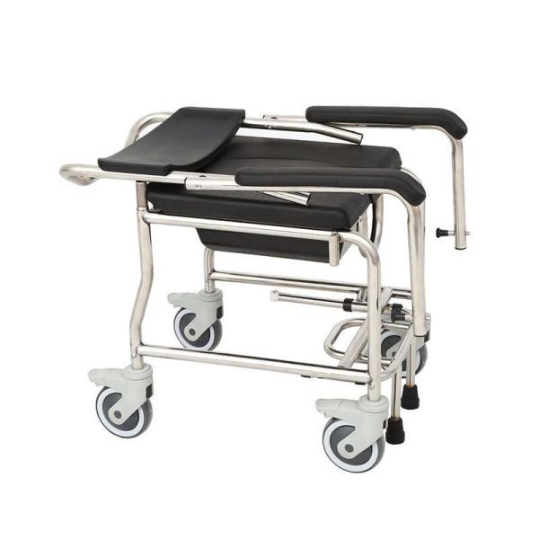 Toilet Chair with Wheeled Potty Steel Lightweight Commode Chair
