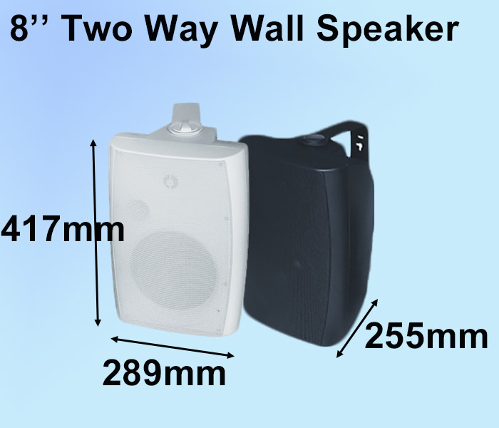 Pa System Wall Coaxial Speaker Impressed Individual Silk Tweeter 8 Inch Woofer