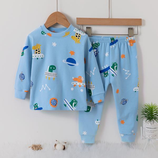 Printed Pattern Kids Winter Night Suits fantasy Winter Matching Pajamas