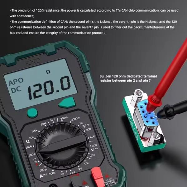 DB9 Male to Female Plug CAN Bus Conversion Serial Port Built-in 120 ohm Terminal Resistance 1