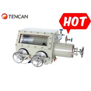 Stainless Steel PMMA Vacuum Glove Box for Laboratory 600*500*500mm Chamber Size