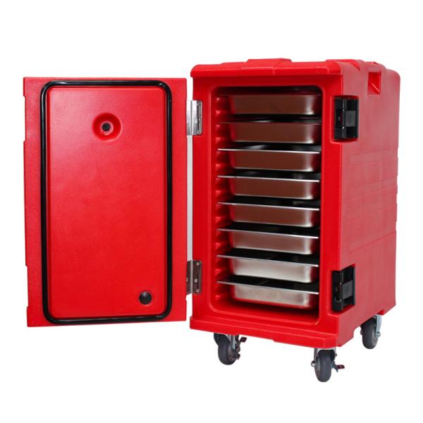 120L LLDPE Insulated Pan Carrier Red Insulated Food Pan Customized