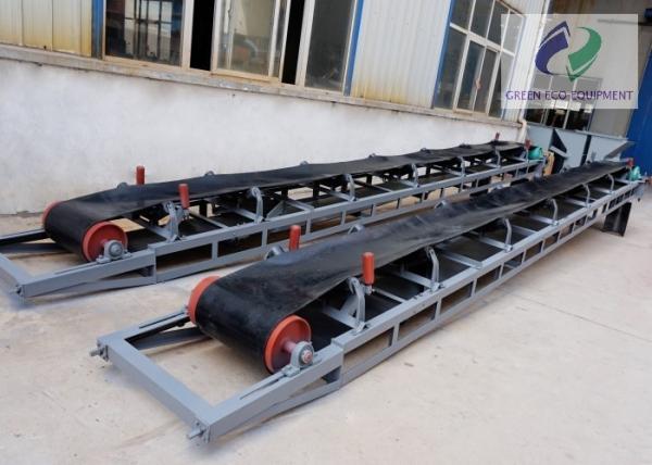 High Strength Flat Belt Conveyor Machine For Sand Gravel Bulk Materials