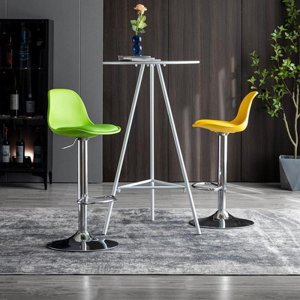 Adjustable Swivel Stools for Hotels Minimalist Design Armless Bar Stools PU Leather Hydraulic Kitchen Counter Height