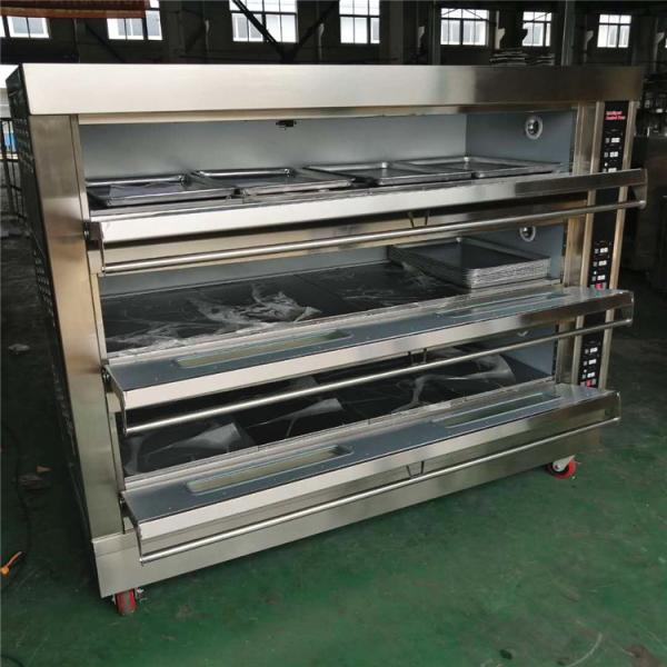 3 Deck 12 Trays Mini Electric Commercial Baking Oven Ss304 Stainless Steel