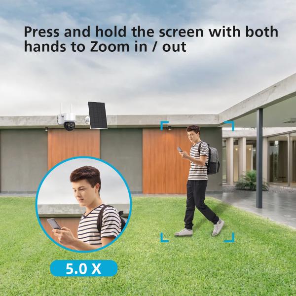 2MP 1080p CMOS Sensor Solar Panel Powered Wifi IP Camera for Outdoor Night Vision