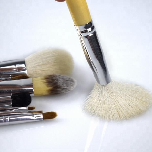 Soft Animal Hair 7pcs Luxury Makeup Brush Set For Setting Powder