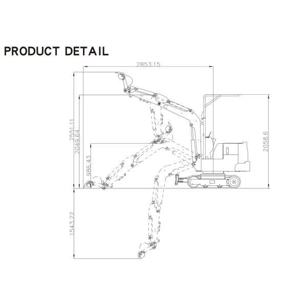 Дизельный мини-экскаватор KV12-B с дизельным двигателем KOOP 192F