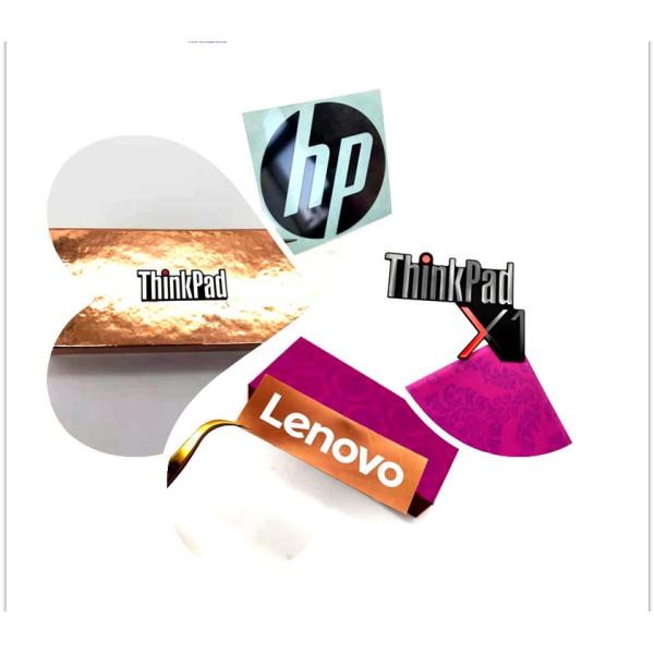 Customer's Logo PET Stickers Professional Manufacturing for Ultra-Thin Computer Logos
