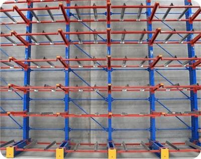 Long Span Warehouse Cantilever Racks , Anti Corrosion Cantilever Metal Shelving