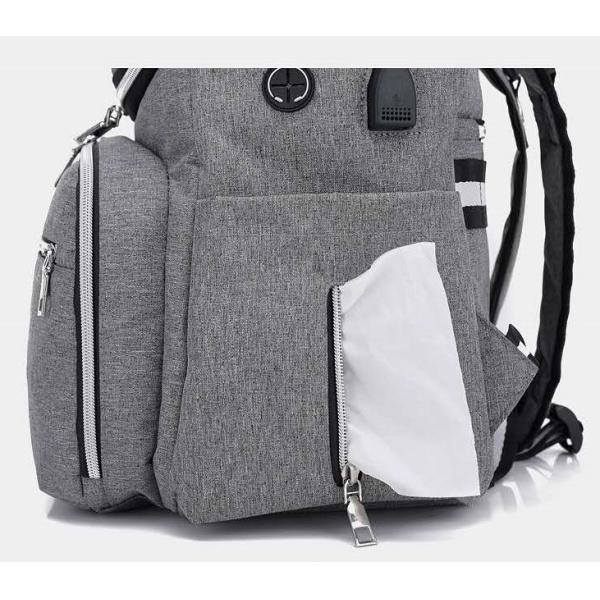 2 In1 Infant Baby Diaper Backpack Mami Mummy Bag With USB Charger