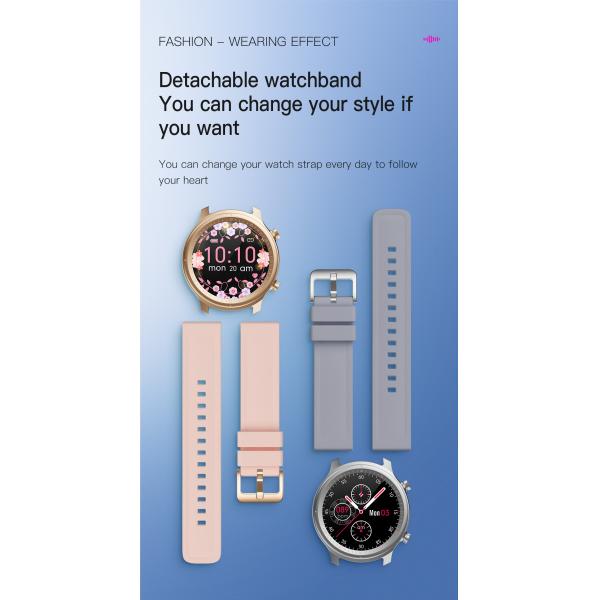 V4.0 Waterproof Phone Watch , TFT Round Face Calorie Tracker Wristband
