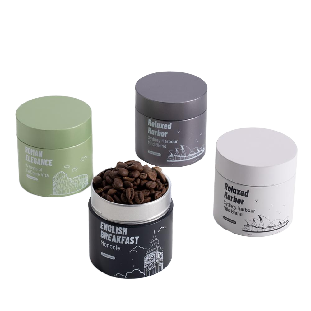 Airtight Food Grade 30g 50g 100g Matcha Tin Can Green Tea Powder Tin Container with Screw Lid