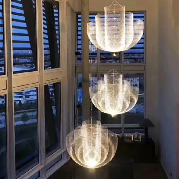Postmodern Living Room Pendant Lamp Meshmatics Chandelier（WH-AP-614）