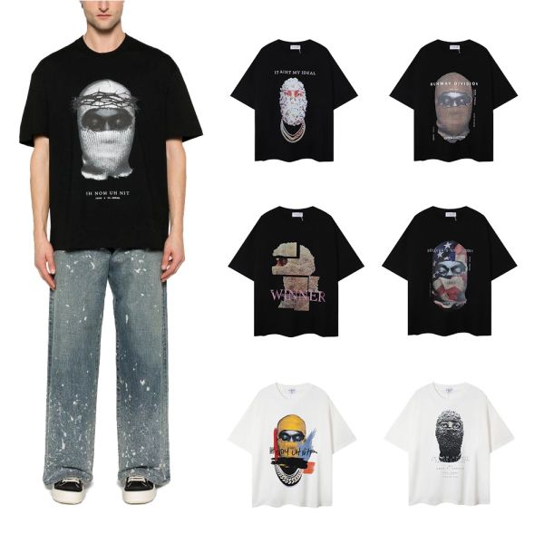 High Quality Summer New IH NOM UH NIT for Masked Hipster Men's Knitted Print 100% Cotton Eco-Friendly Streetwear