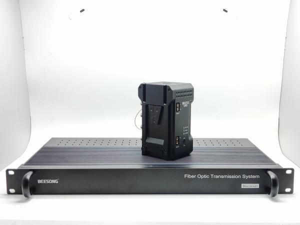 V-mount 12G SDI Fiber Optic Box with PGM