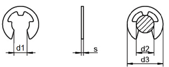 DIN 6799 Metal Stamping Parts , Steel Retaining Washer For Shaft Zinc Finish