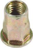 M5-M10 Yellow Zinc Flat Head Knurled Body Open End Rivet Nut For Furniture