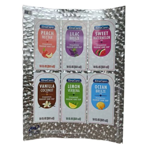 Custom Printed High-End Printing Glossy Waterproof Vinyl Holographic Glossy Packaging Labels Roll for Food Cosmetics Perfume