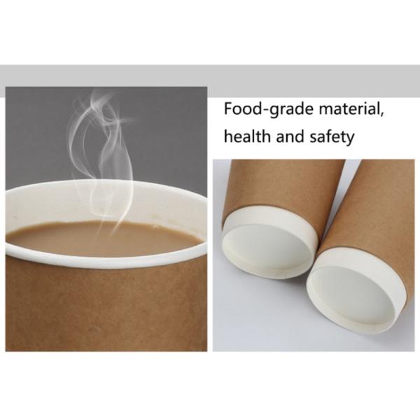 10oz 12oz PE Coated Double Wall Paper Cup Disposable Coffee Cups With Lids