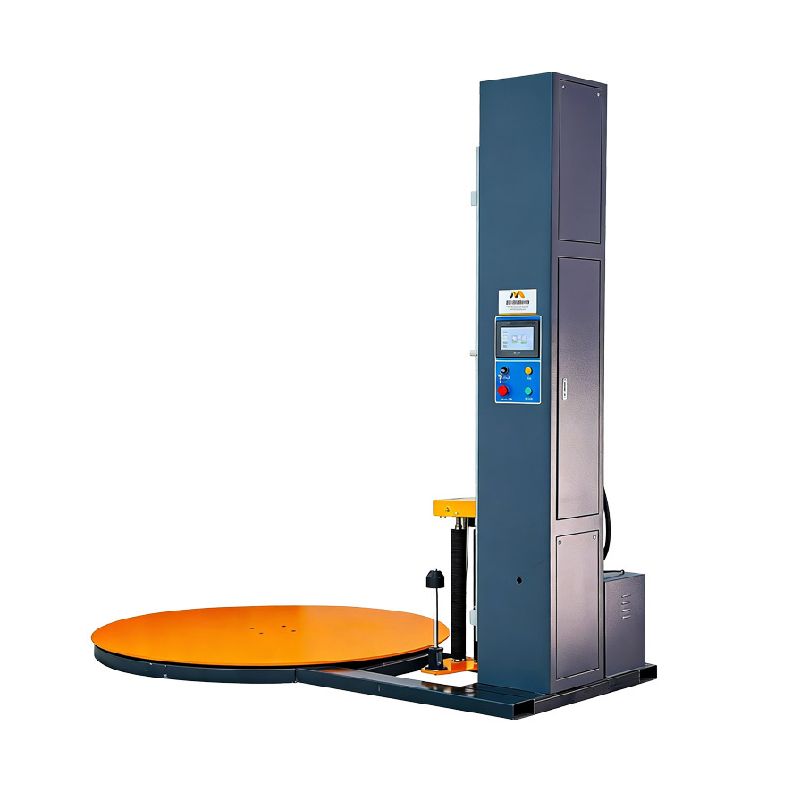Fully Automatic Pallet Wrapping Machine with Adjustable Wrap Tension and Pre-Stretch Film Carriage