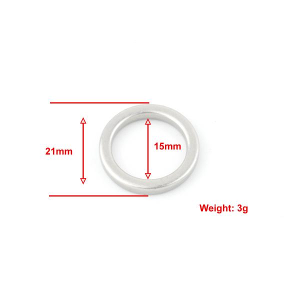 Decorative Handbag Rings Hardware Buckle , Polished Hanging Plating Metal Rings For Purses