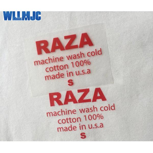 Nontoxic Tagless Heat Transfer Label Free Design Service Offered