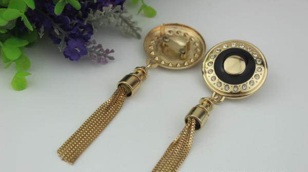 Luggage hardware accessories 40mm zinc alloy metal jewelry tassel pendant with drip glue