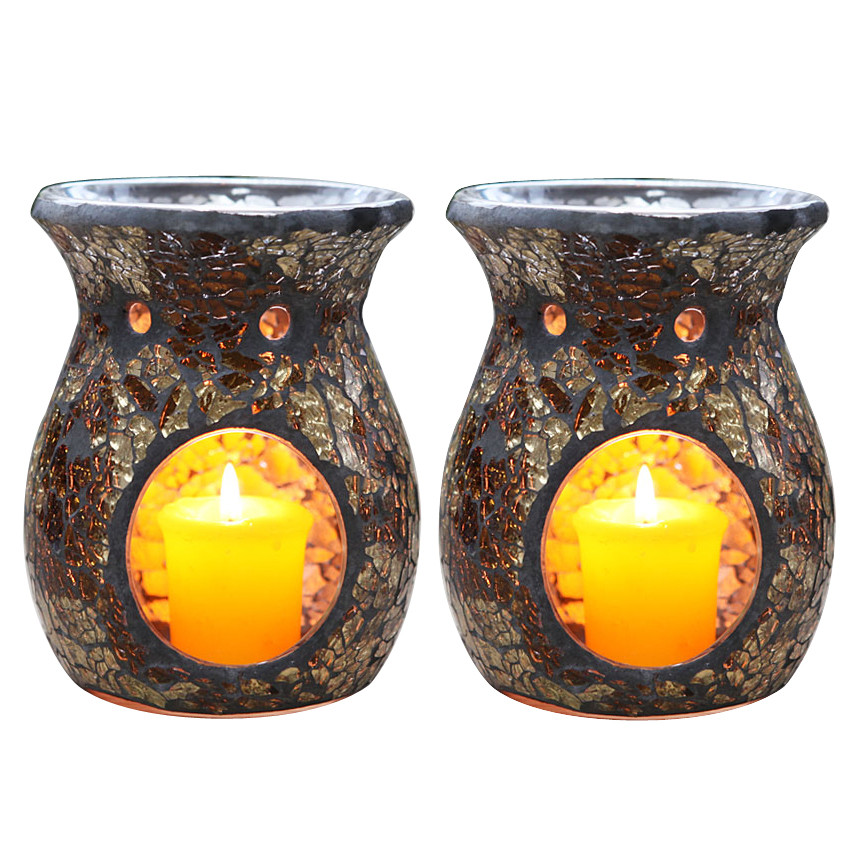Mosaic Glass Votive Candle Holders