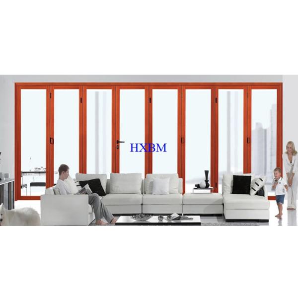 Водостойкие алюминиевые двери с деревянным финишем с широкими отверстиями