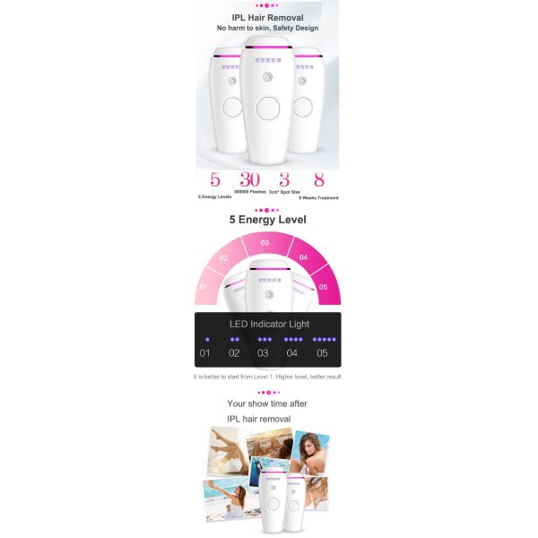 телефонная трубка лазера фотона 260g 36W 300000 внезапная Unisex IPL