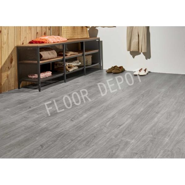 Waterproof Stone Plastic Composite Flooring 4mm Thickness  Embossed / Hand - Scraped