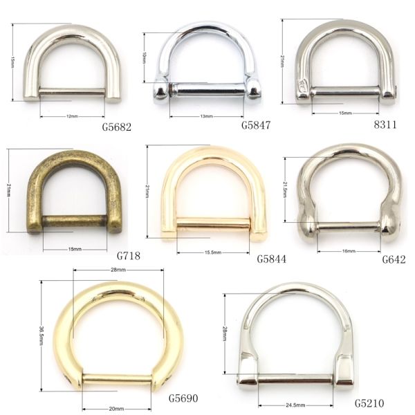 Bag Metal Buckle Manufacturer 25mm Square Metal D Ring Buckles For Bag Strap