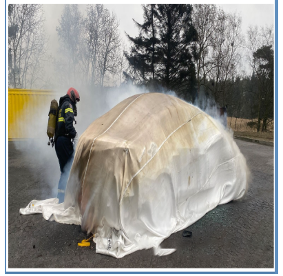 Электромобильное пожарное одеяло Огнеупорная силиконовая ткань стеклянная волокна ткань большое одеяло