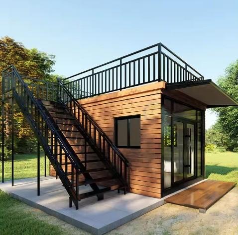 Casa pré-fabricada de vários andares de cores personalizadas Casas Containers Edifícios