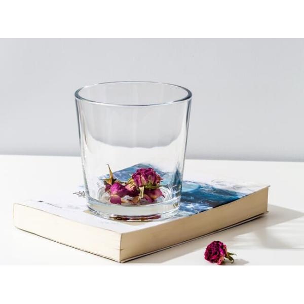 Tapered Decorative Glass Cylinder Vases 4.5 Inch Height Machine Pressed