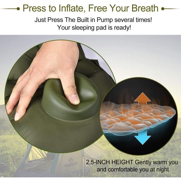 Upgraded Inflatable Camping Sleeping Mat With Built In Pump