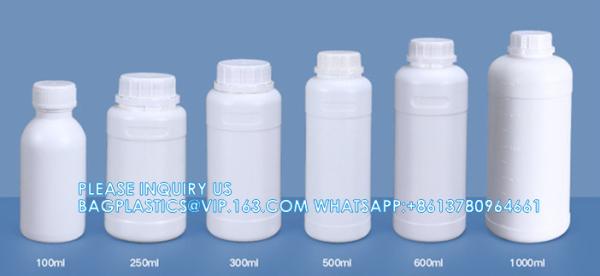 500ml 100ml Custom Logo Printing Square Plastic Bottle For Milk Liquid Packaging Pharmaceutical Bottle