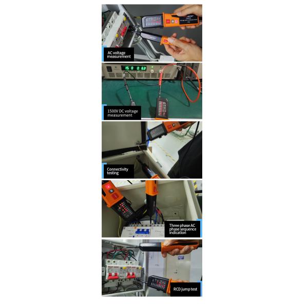 Авто-диапазон IP65 водонепроницаемый многофункциональный детектор напряжения для промышленных применений