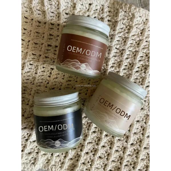 Lotion corporelle profondément hydratante OEM Huile d'amande douce naturelle et suif de bœuf nourri à l'herbe