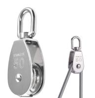 Top Wholesale Stainless Steel Wire Rope / Swivel / Sailboat / Crane / Swivel Single Rope / Marine / Heave Steel Wire / Strap Lifting/Climbing Pulley For Sailing Boat