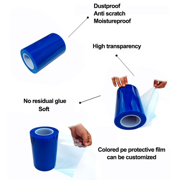 Отсутствие фильма 0.04mm PE выпарки защитного для панели стены PVC