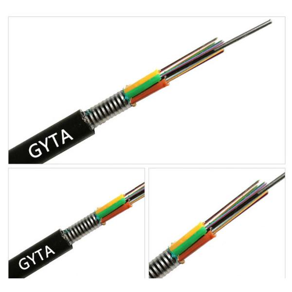 GYTA S Armored Fiber Optic Cable 4 Core 144 Core Single Mode Overhead Buried