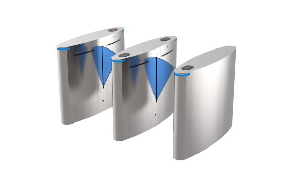 Automatic Flap Barrier Gate Rfid Card Reader Security Turnstile Gate For Supermarket Office Building