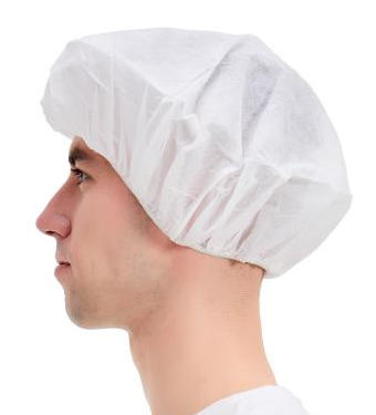 Hubei Haixin Breathable SMS Bouffant Surgical Caps Eco Friendly Dust Free Food Hat PP Nonwoven Disposable Round Cap Wholesale