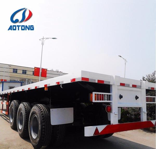 Fuwa 3 Axles Container Transporting 40 Feet Flatbed Semi-Trailer 13000X2480X1500 mm