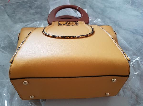 Hot Sale Fashion Handbags Women bags Designer Handbags with wood handle for Women Leather PU Bag Crossbody and Shoulder