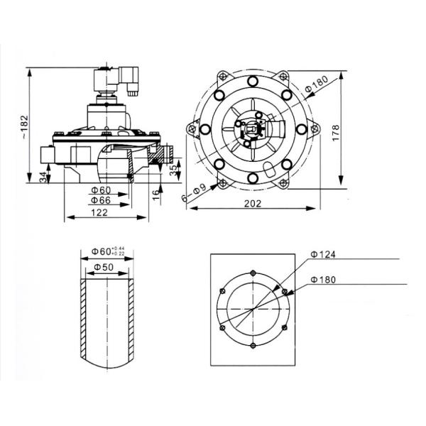CA50MM GOYEN 2' de diaphragme Pulse Jet Valve Valve Pneumatique Pulse submergé
